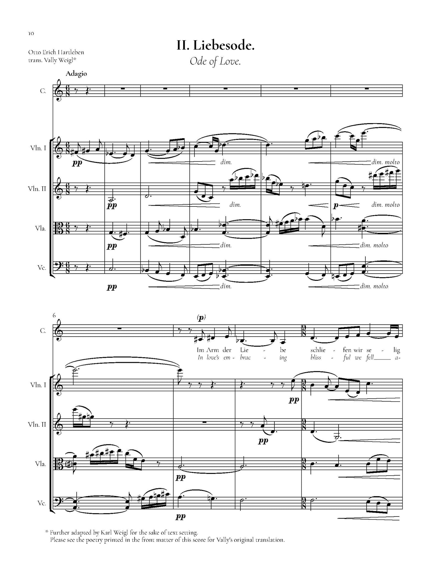 Three Songs for Contralto and String Quartet