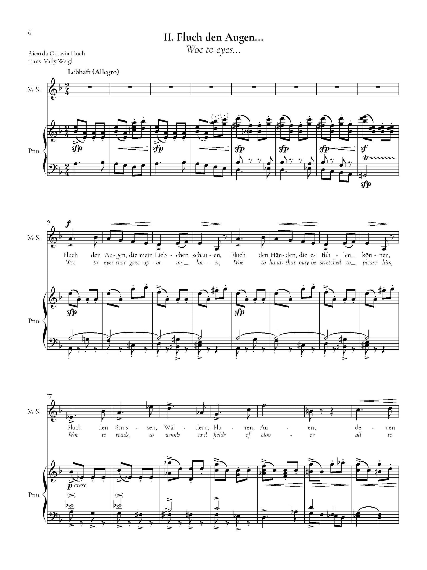 THREE SONGS FOR MEZZO SOPRANO and STRING QUARTET