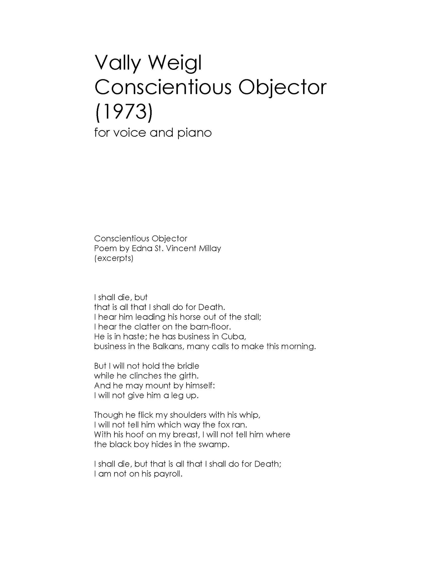CONSCIENTIOUS OBJECTOR