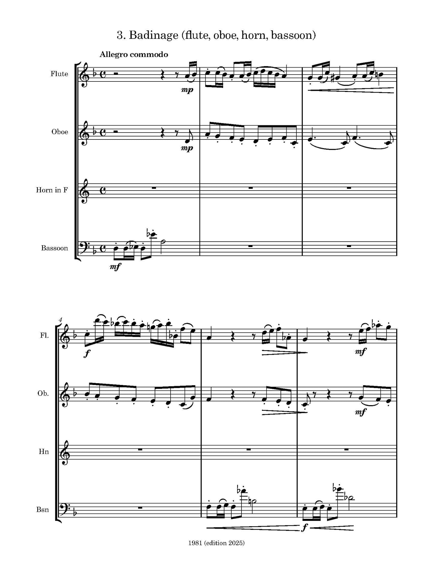 PETITE SUITE FOR WOODWINDS