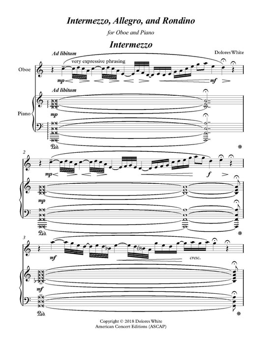 Intermezzo, Allegro, and Rondino