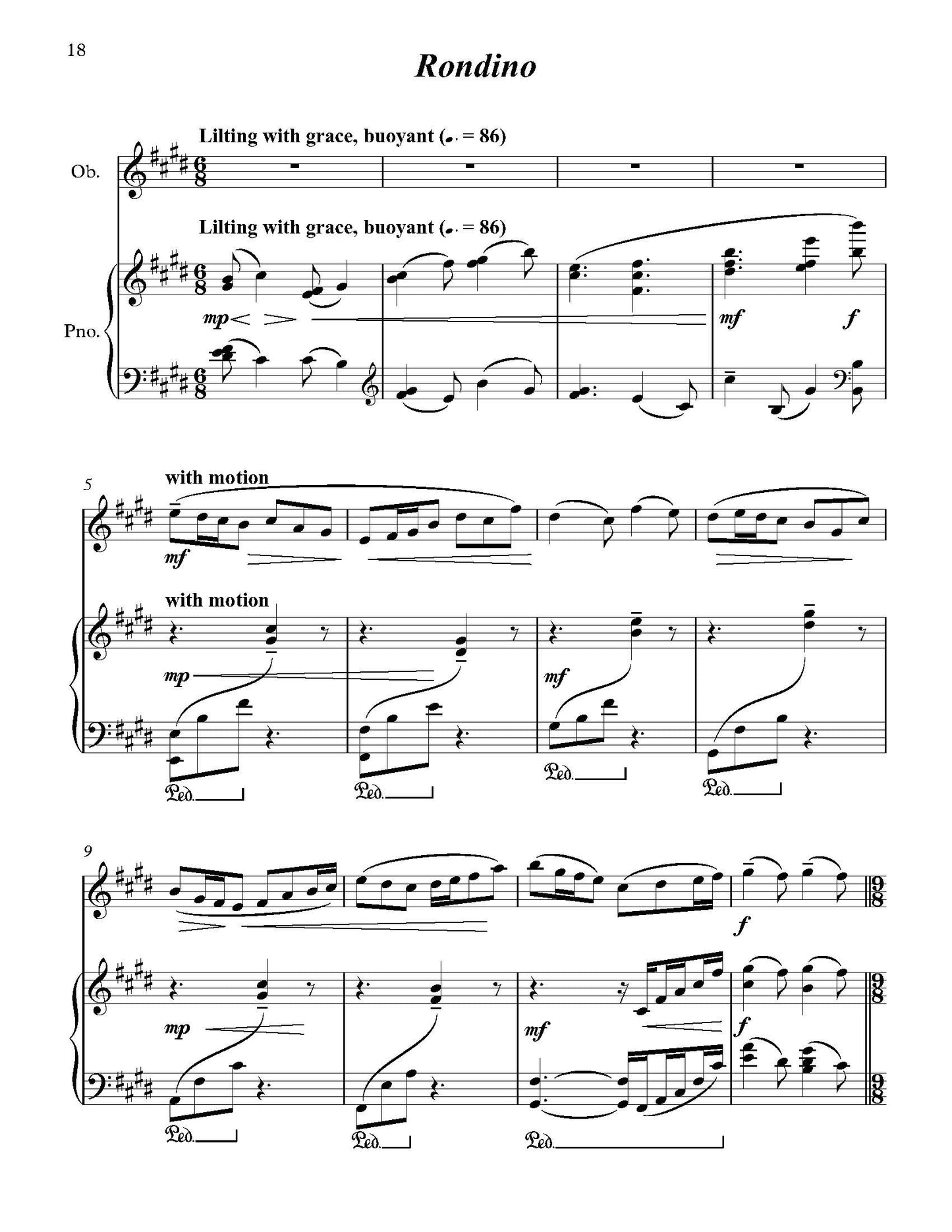 Intermezzo, Allegro, and Rondino