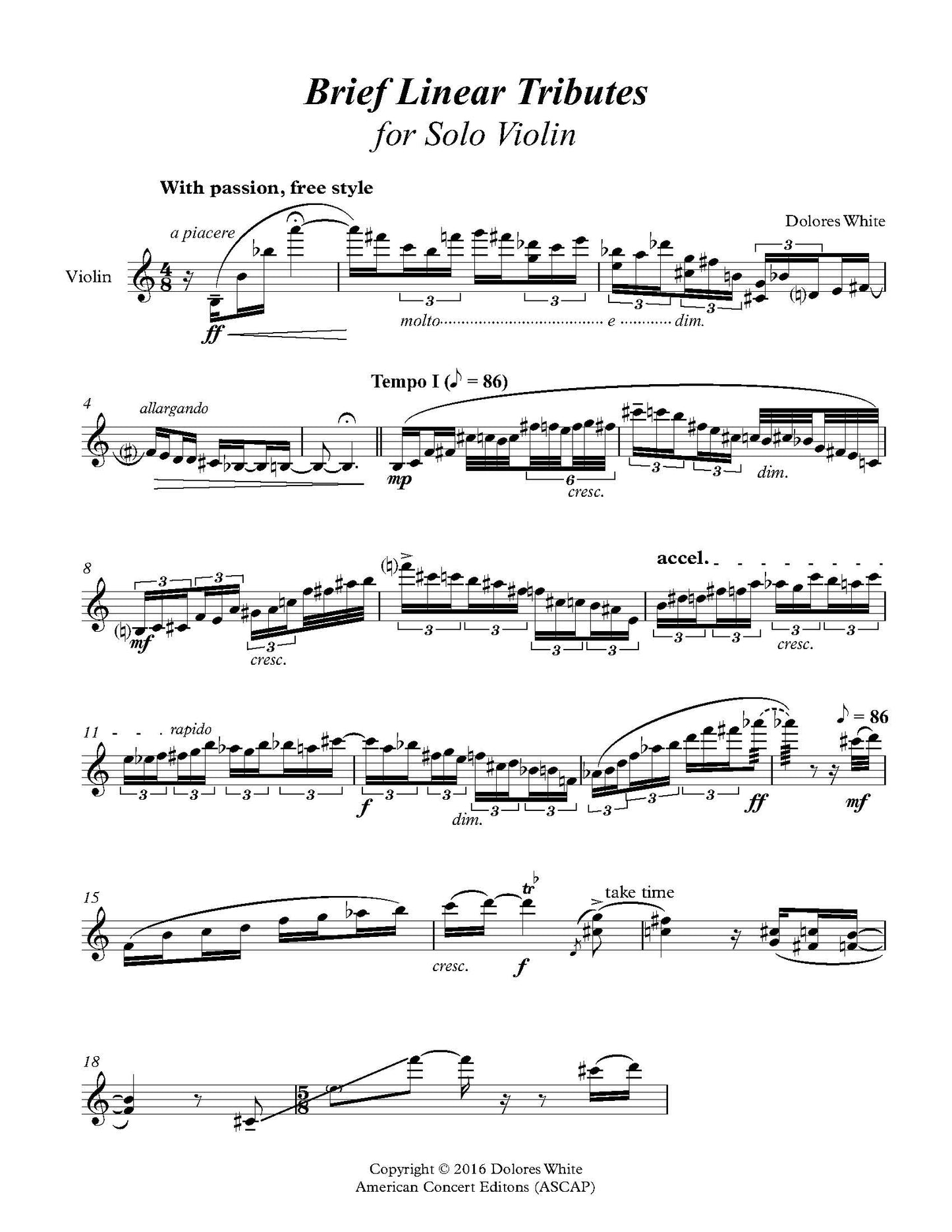 Brief Linear Tributes