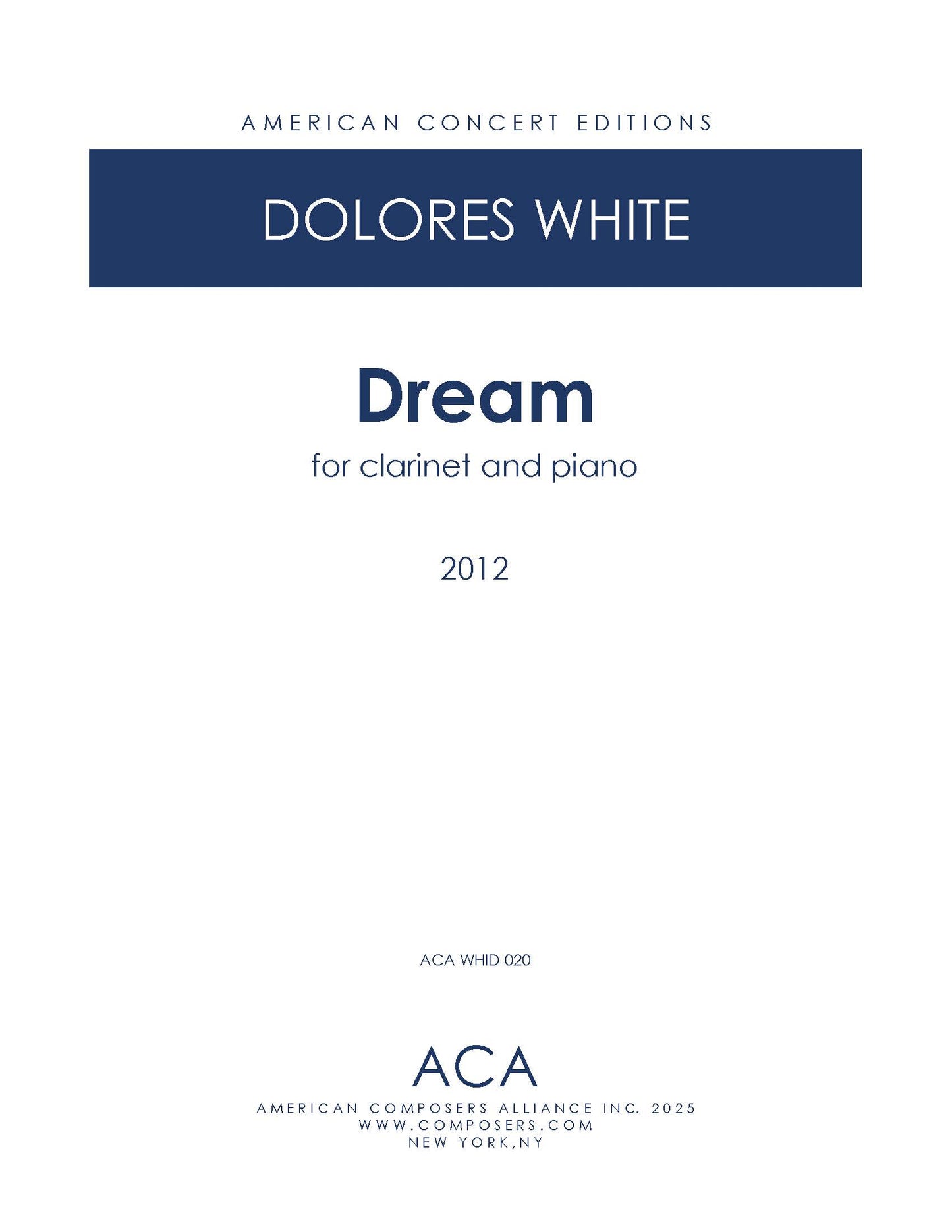 Dream for Clarinet and Piano
