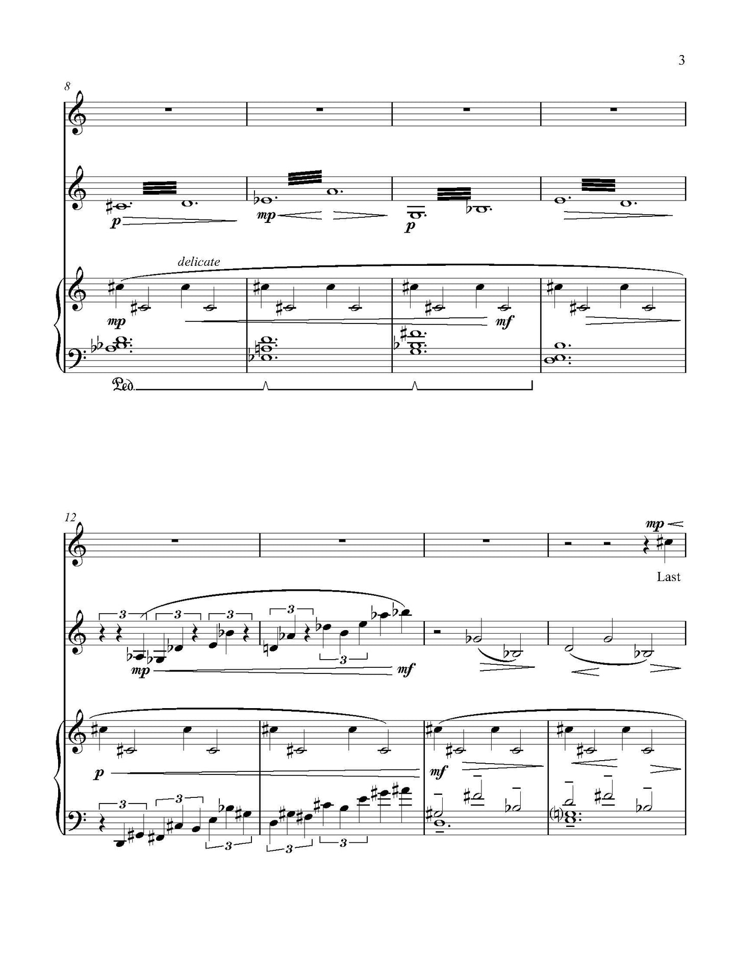 Dream for High Voice, Clarinet, and Piano