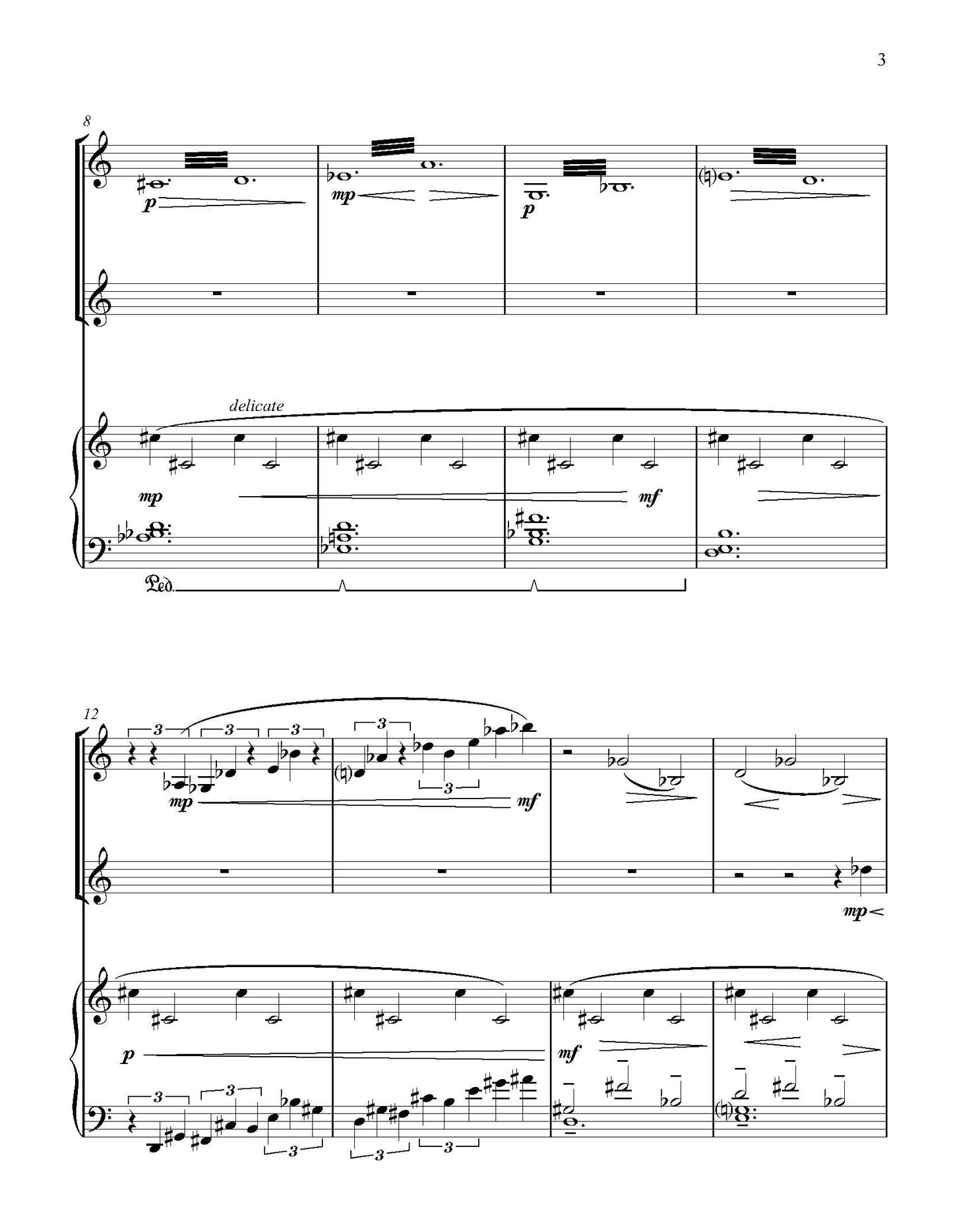 Dream for Two Clarinets and Piano