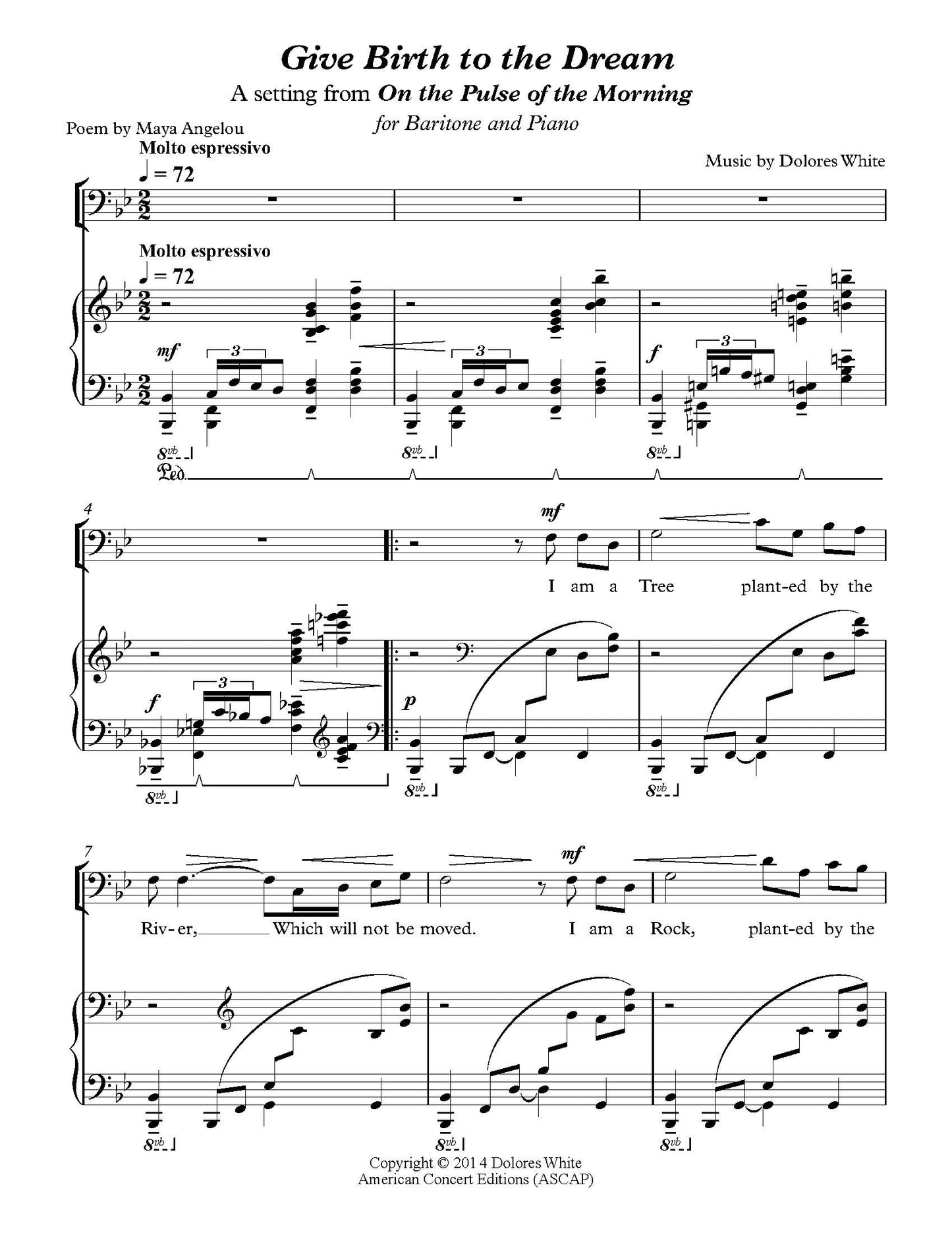 Give Birth to the Dream - for Baritone and Piano