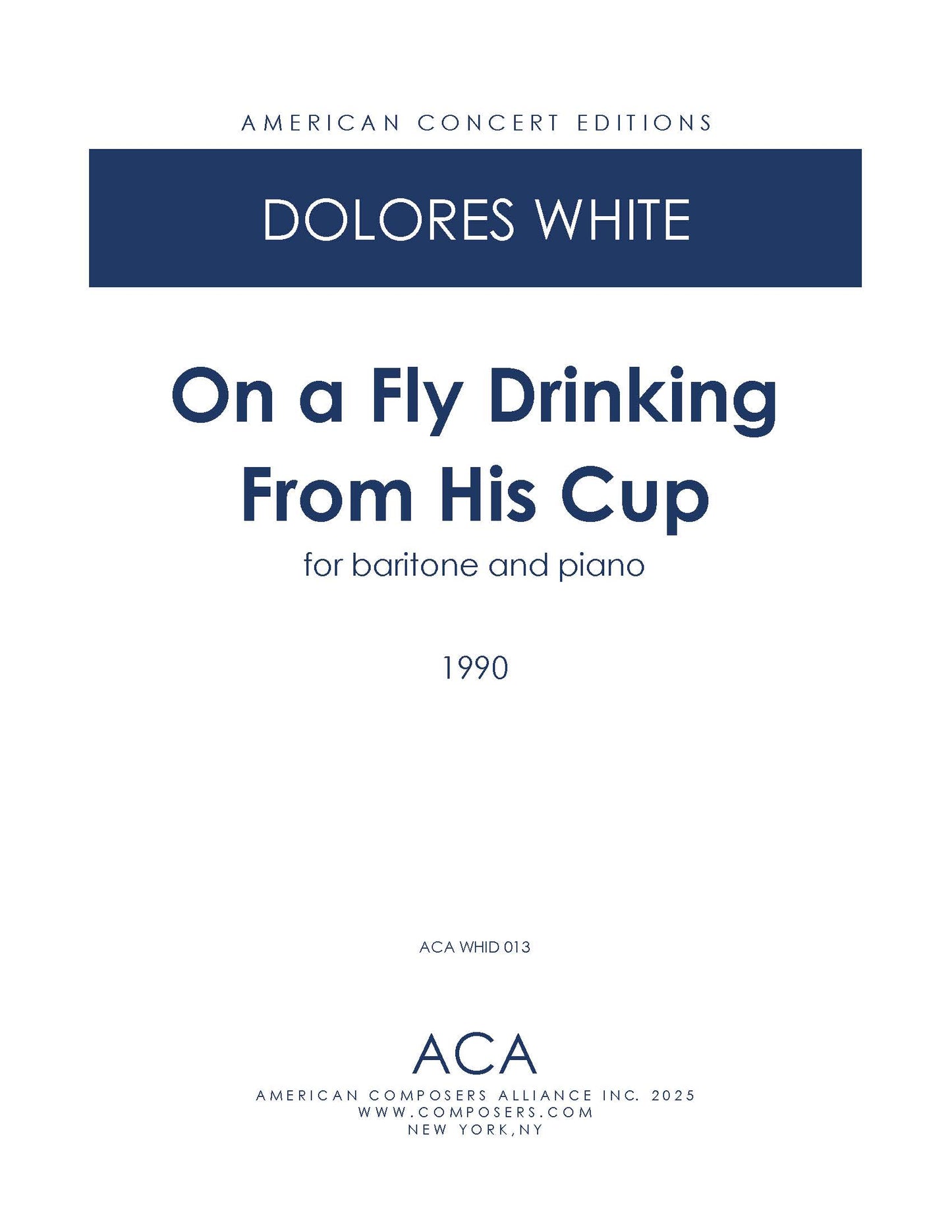 On a Fly Drinking From His Cup