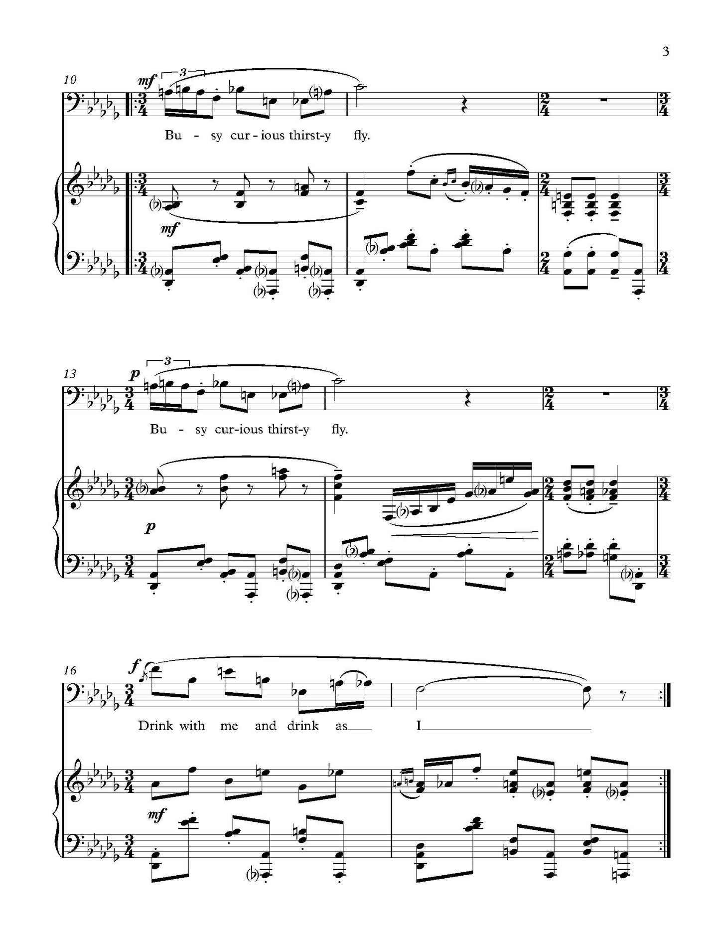 On a Fly Drinking From His Cup