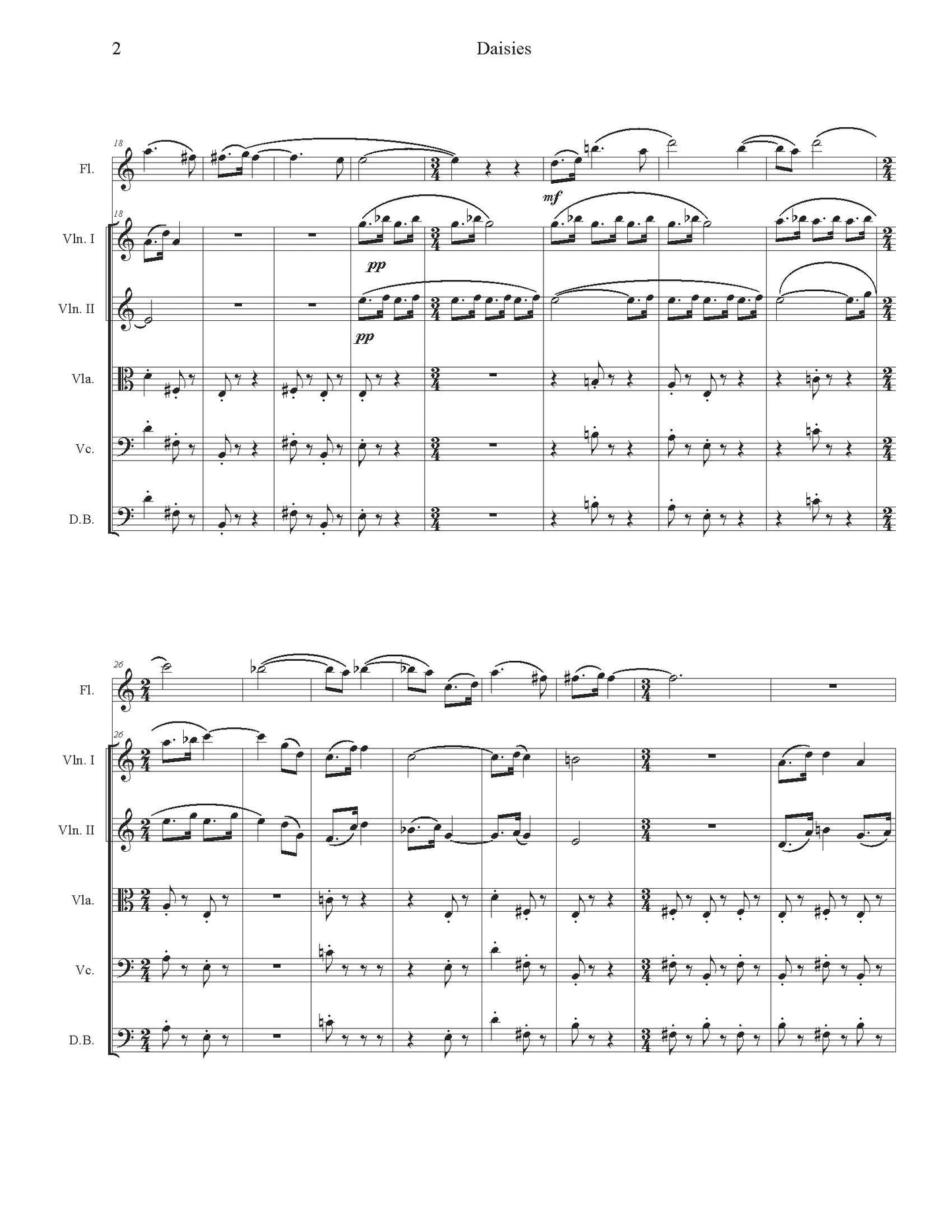 Daisies for Flute and String Orchestra