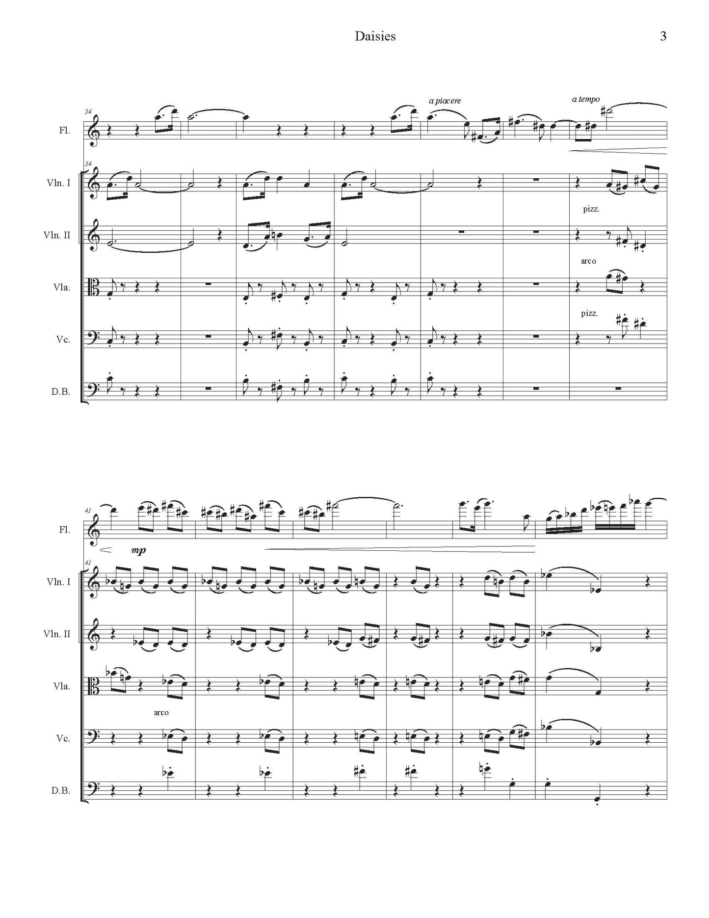 Daisies for Flute and String Orchestra