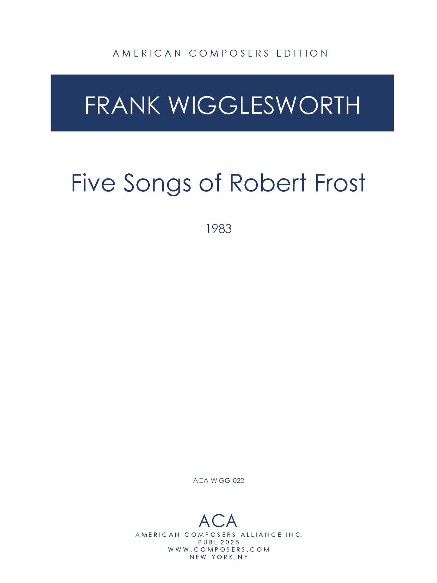 Five Songs of Robert Frost