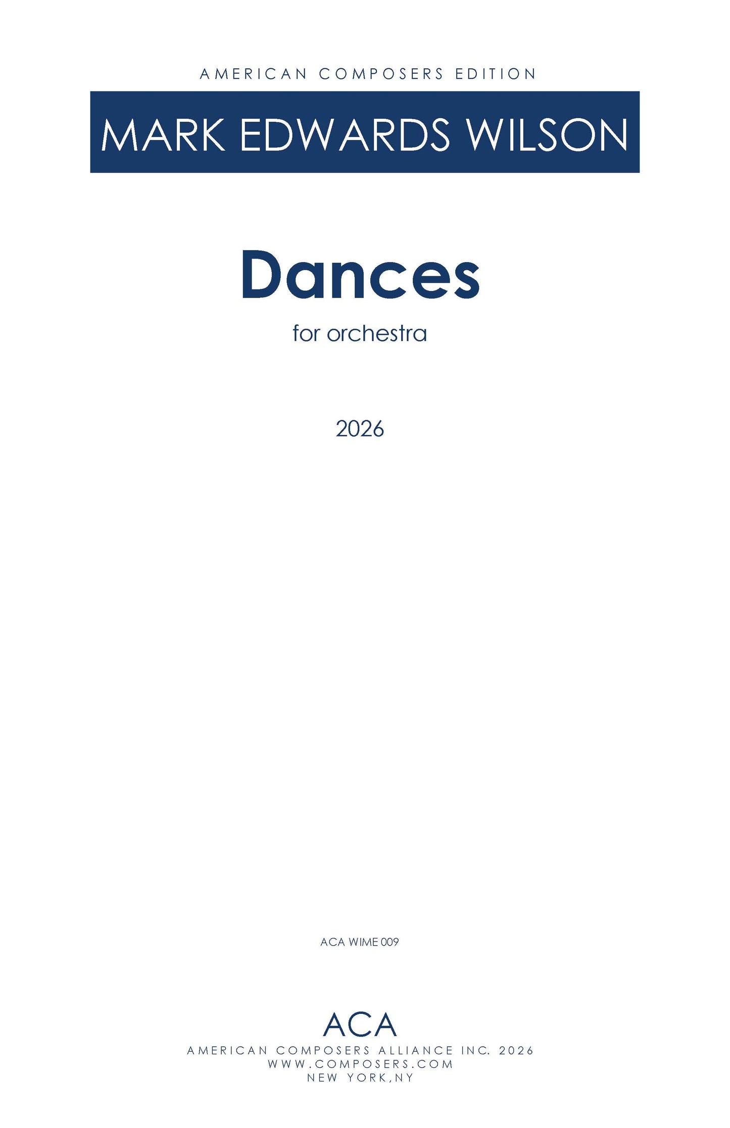 Dances for Orchestra