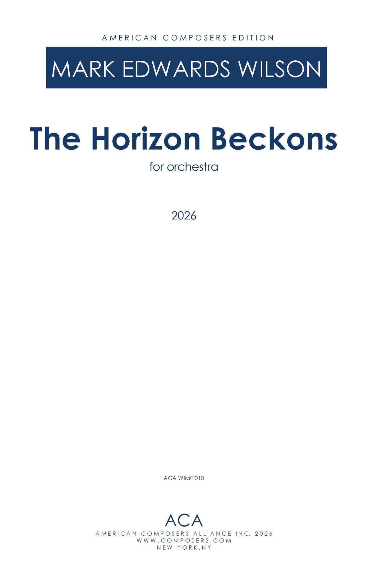 The Horizon Beckons