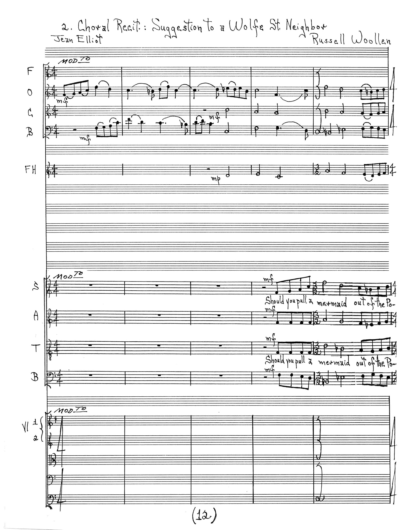 ALEXANDRIA SUITE - SATB with chamber orchestra