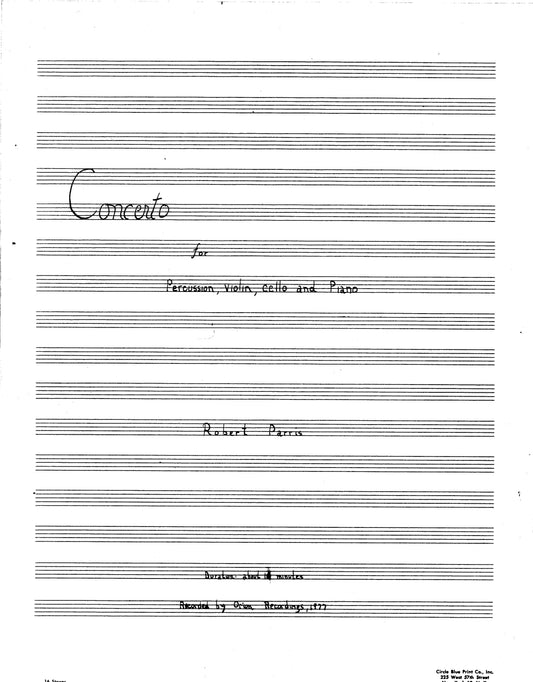 Concerto for Percussion, Violin, Cello, and Piano