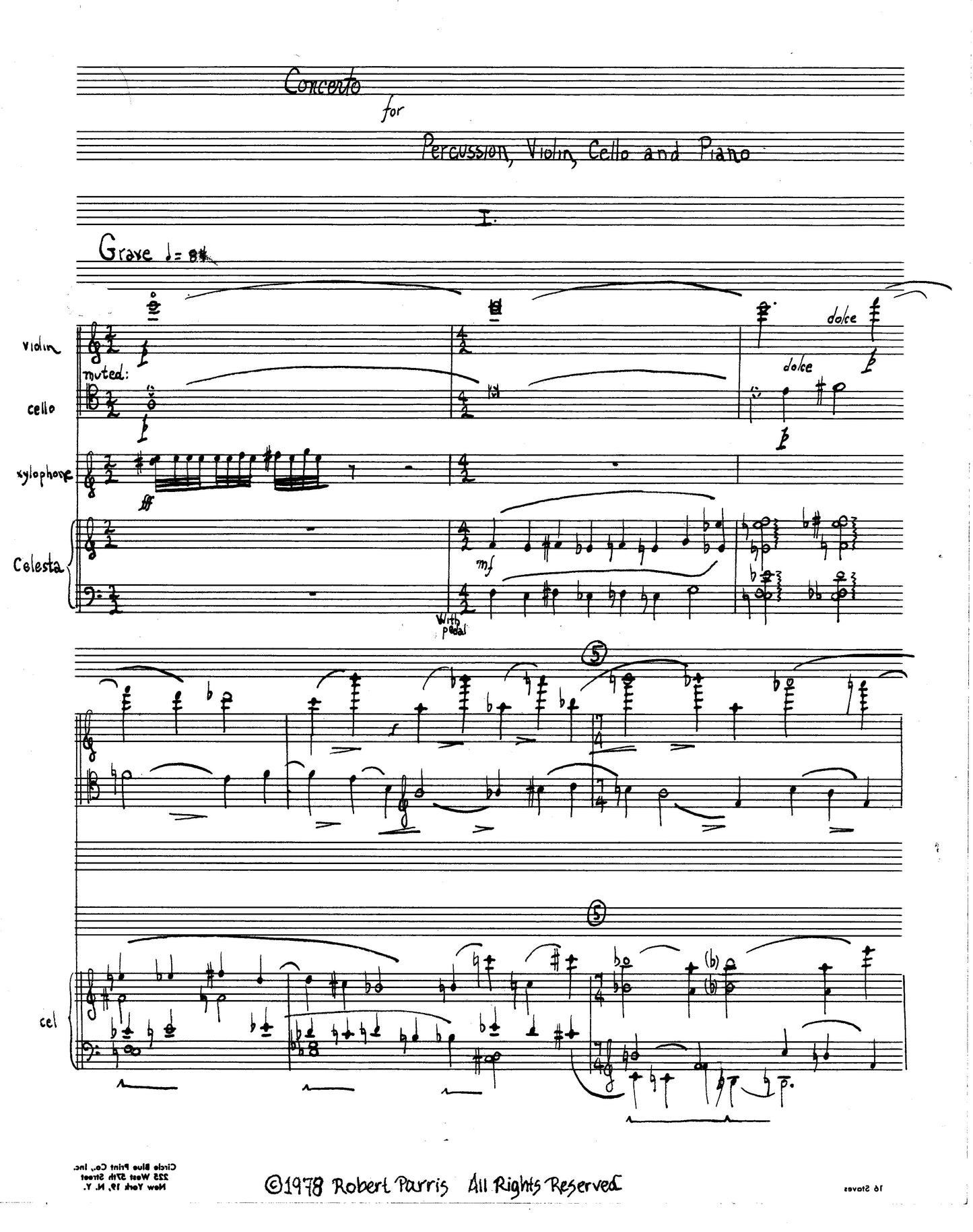 Concerto for Percussion, Violin, Cello, and Piano