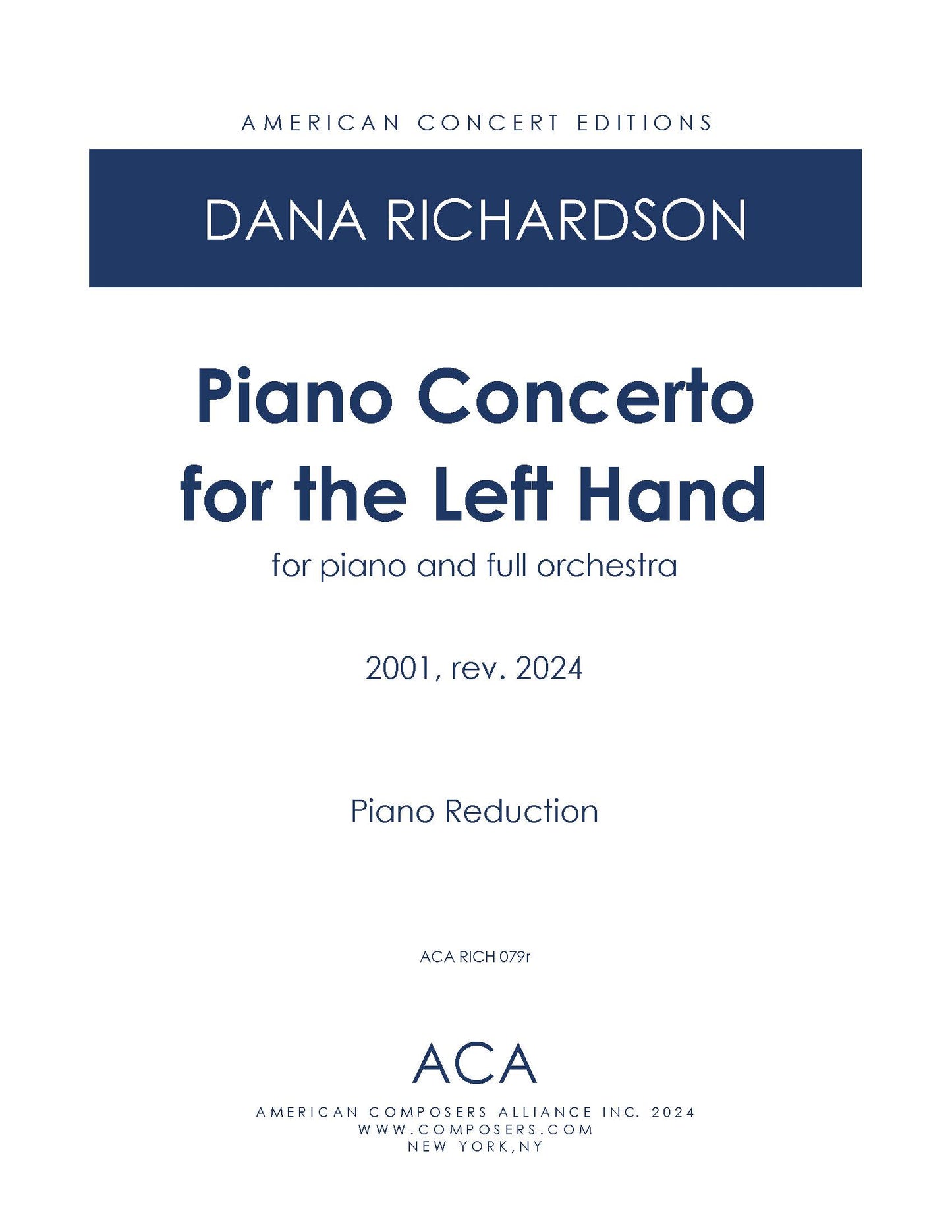 Piano Concerto for the Left Hand