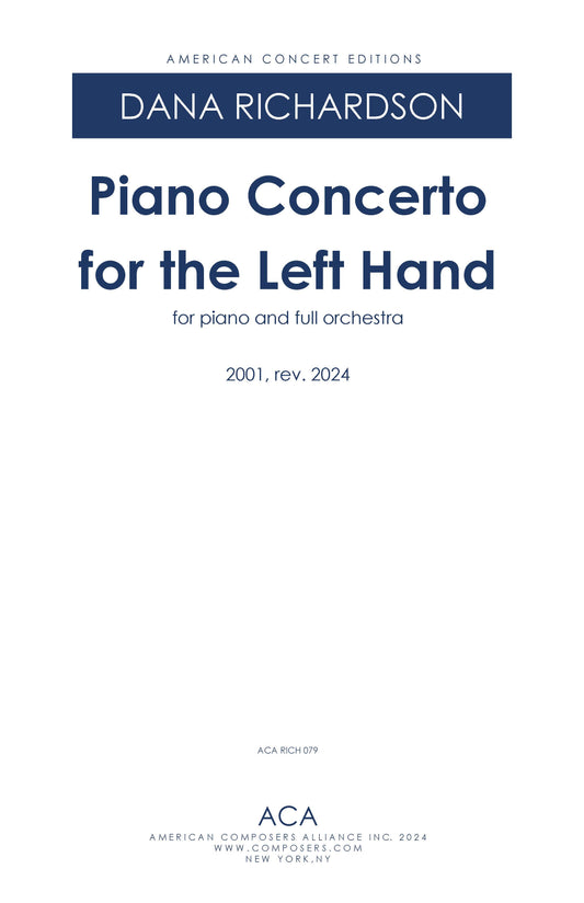 Piano Concerto for the Left Hand