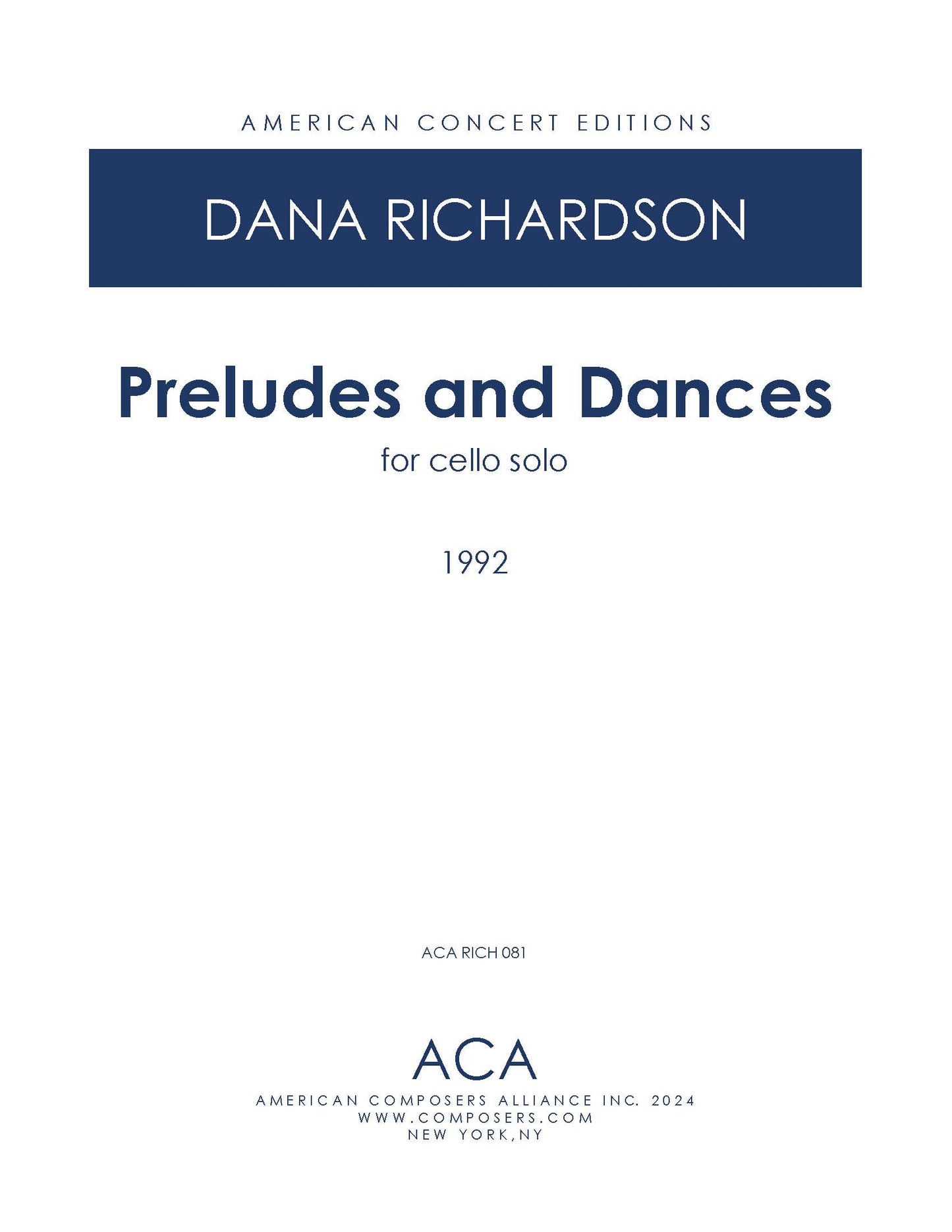 Preludes and Dances