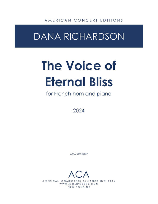 Voice of Eternal Bliss for French Horn and Piano