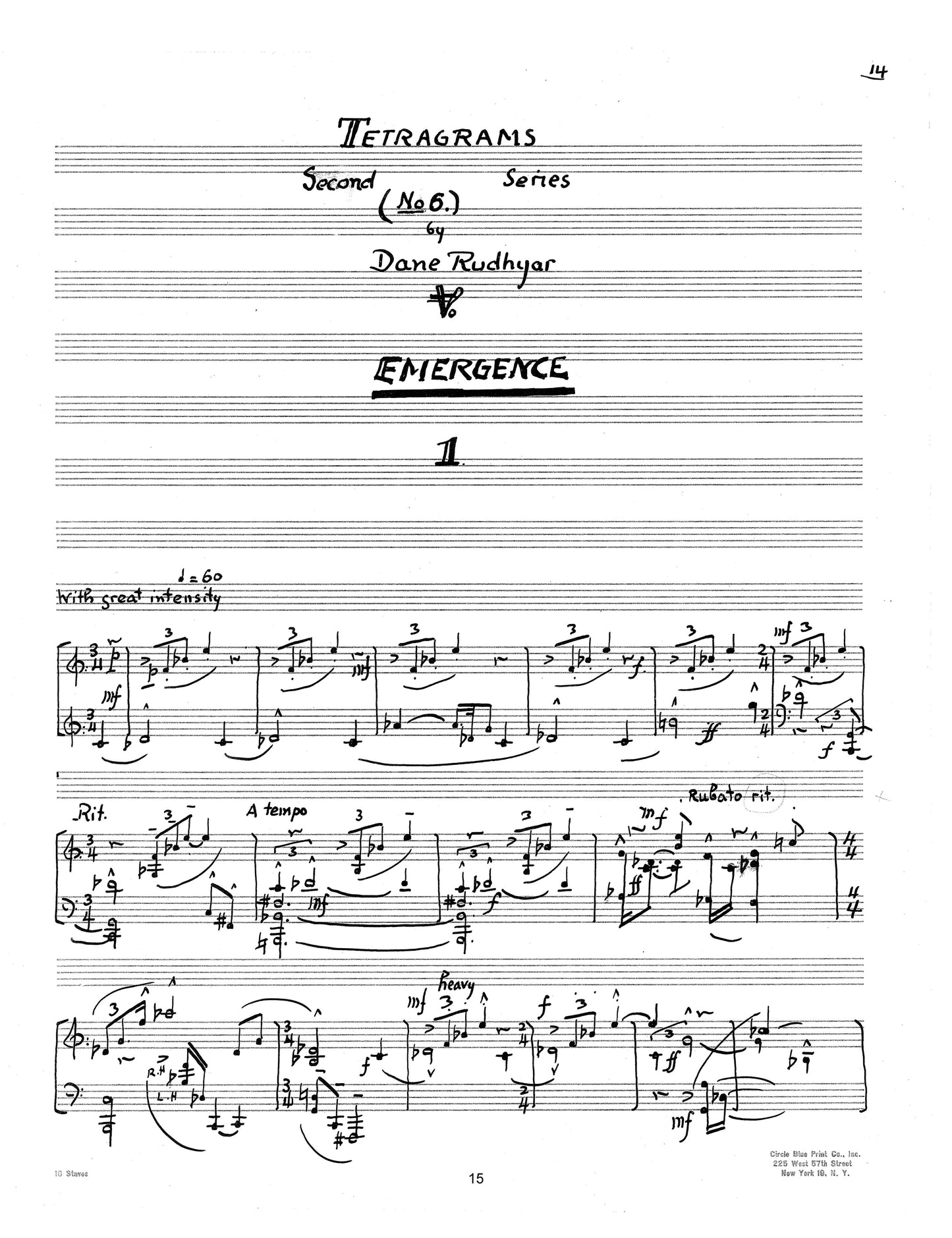 TETRAGRAMS (4,5,6,7,8 for piano) (Second and Third Series)