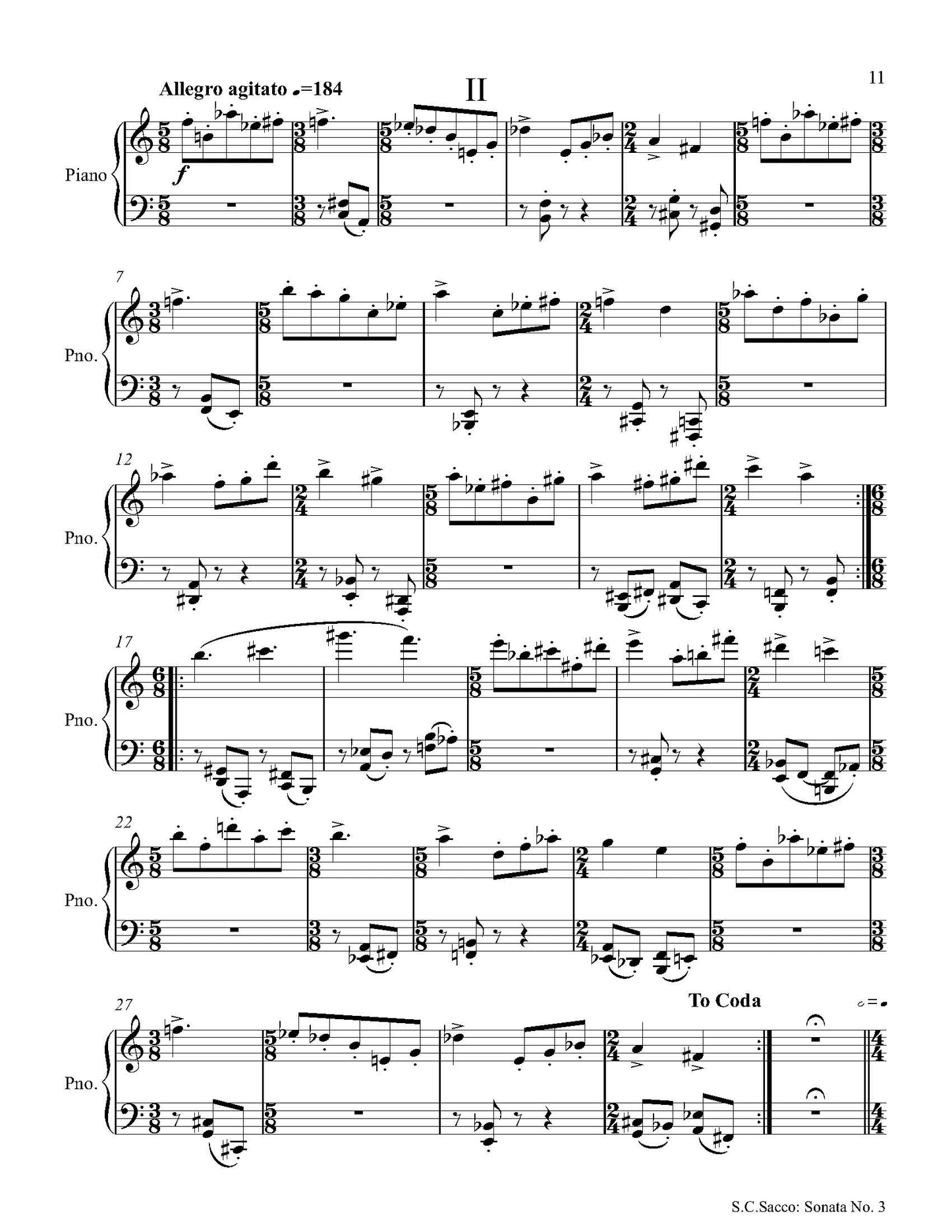 Sonata No. 3 for Piano Solo