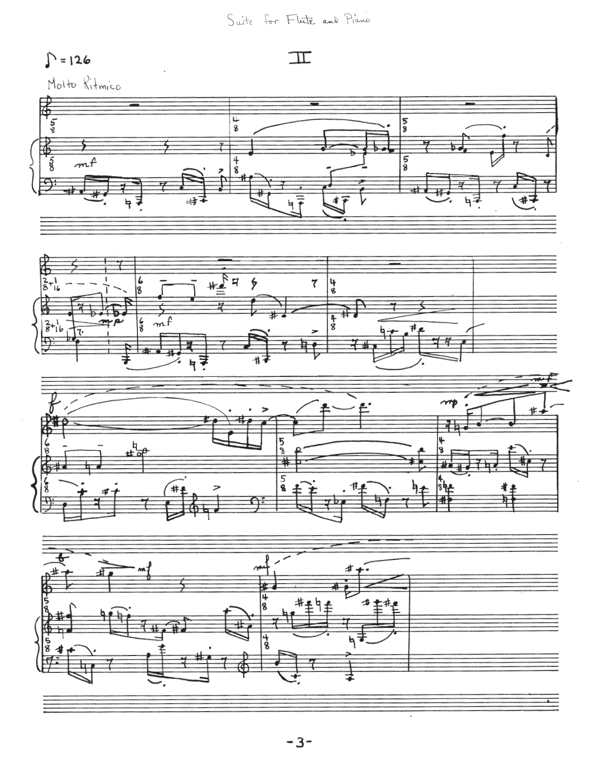 Suite for Flute and Piano