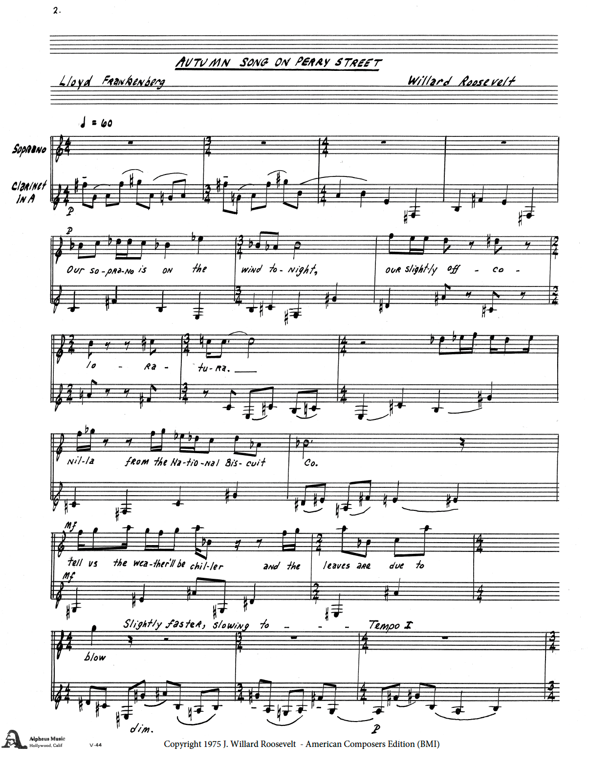 AUTUMN SONG ON PERRY STREET