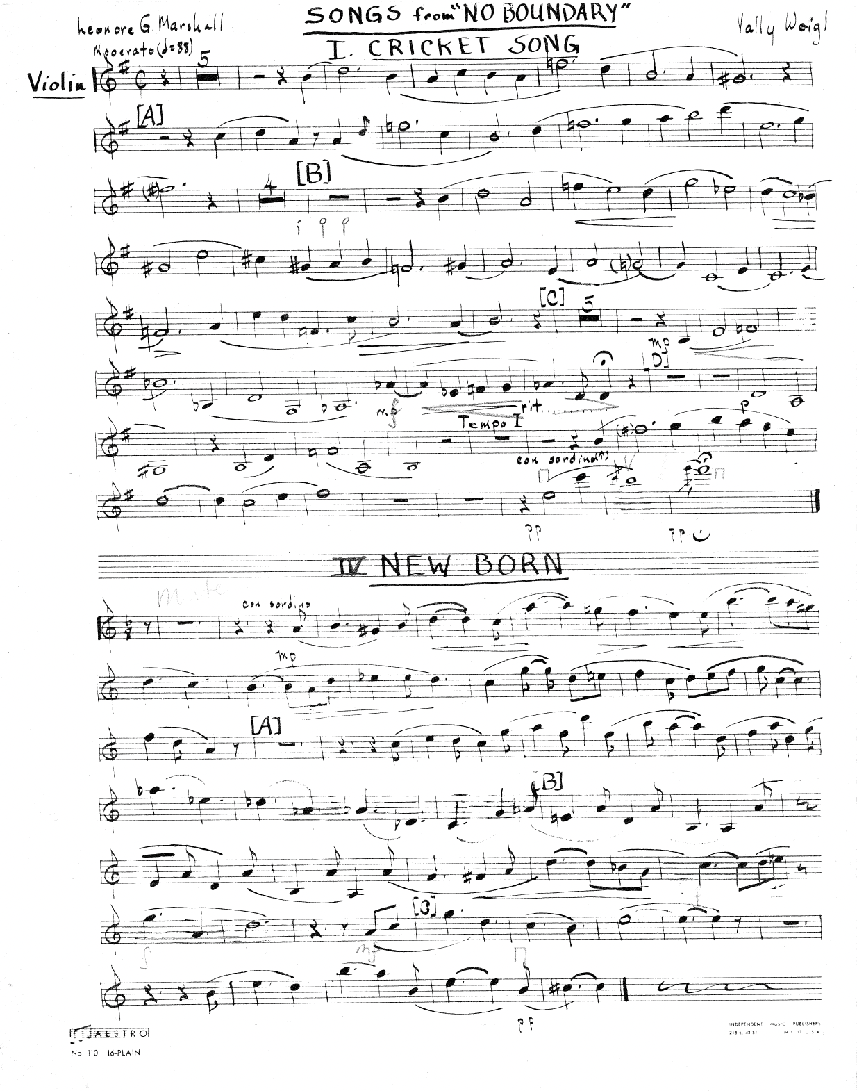 SONGS FROM 'NO BOUNDARY'