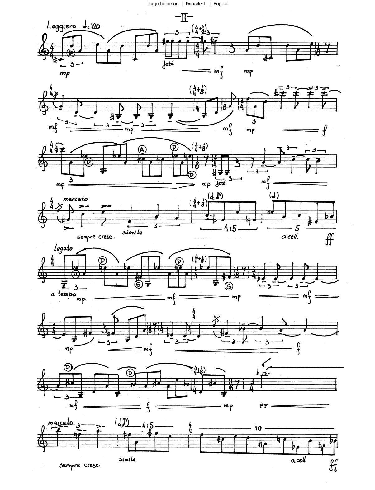 Encounter II for Violin Solo