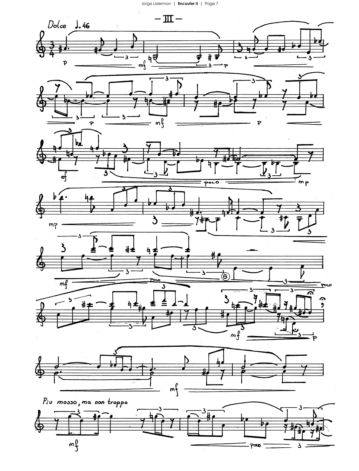 Encounter II for Violin Solo