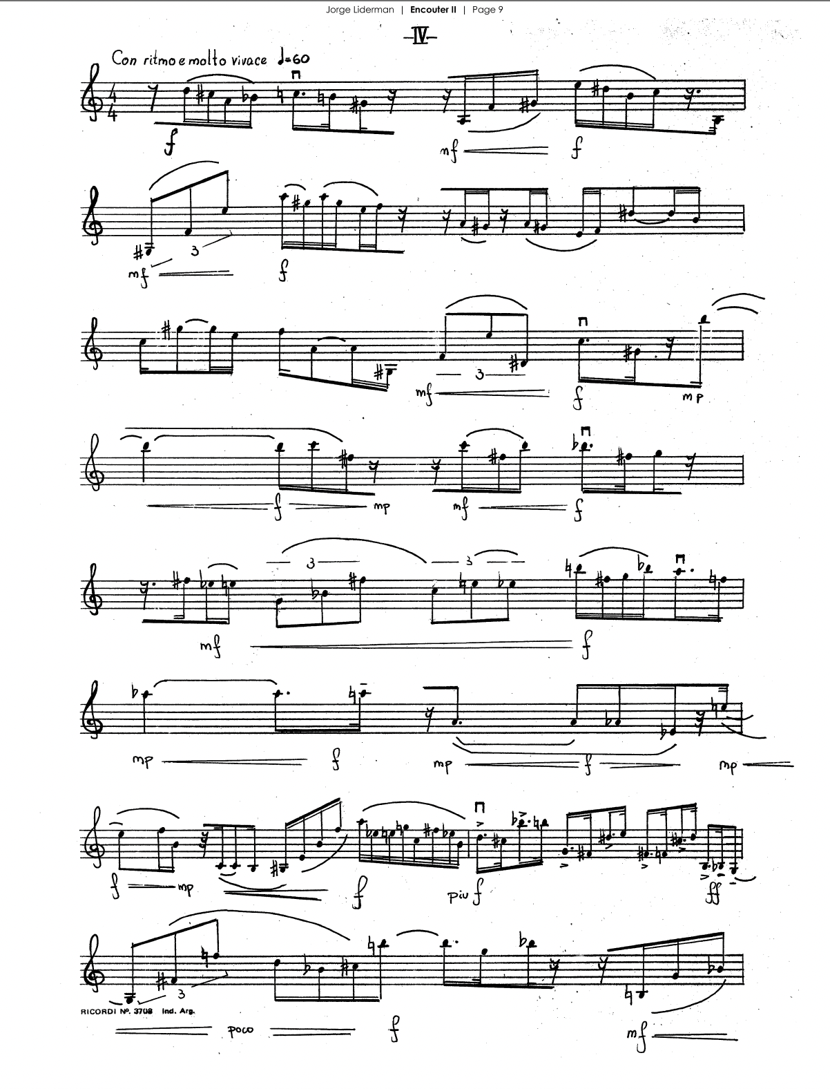 Encounter II for Violin Solo