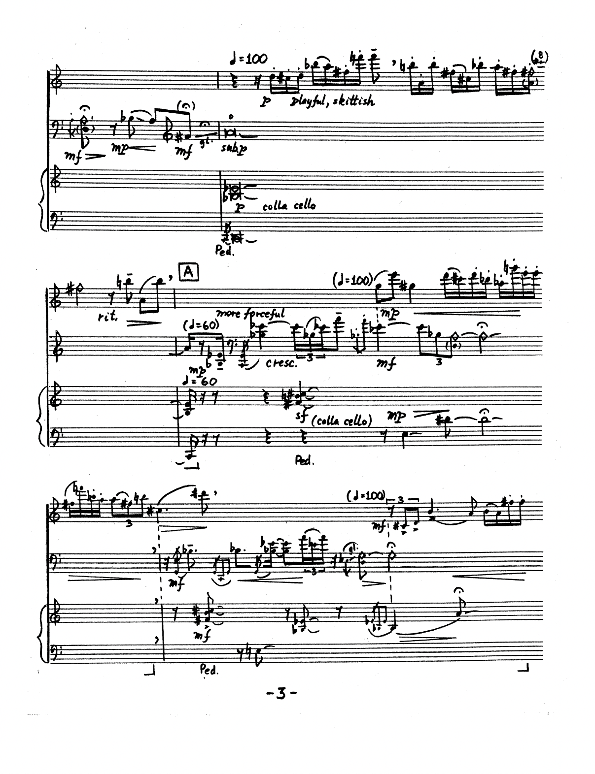 Triple Play (Trio No. 1 for Violin, Cello, and Piano)