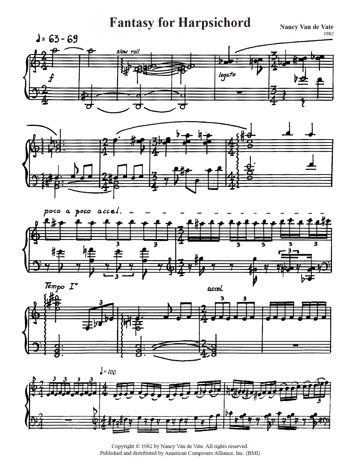 FANTASY FOR HARPSICHORD