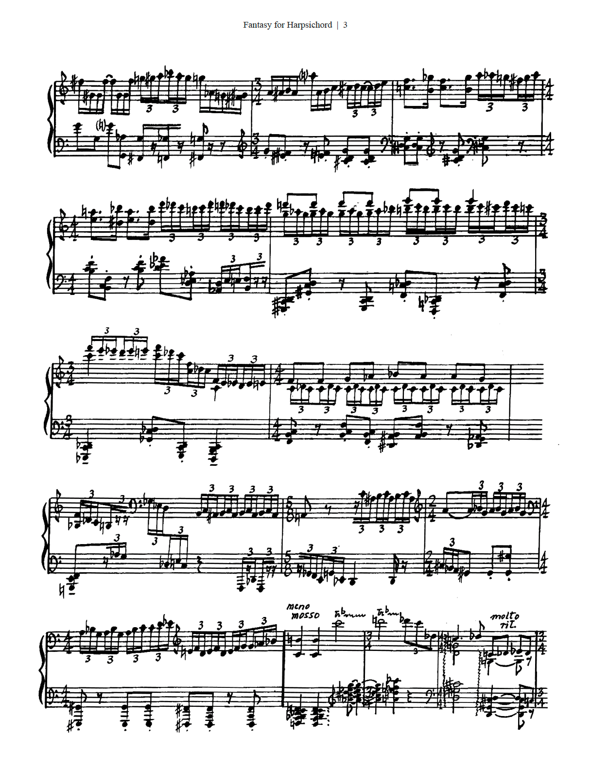 FANTASY FOR HARPSICHORD