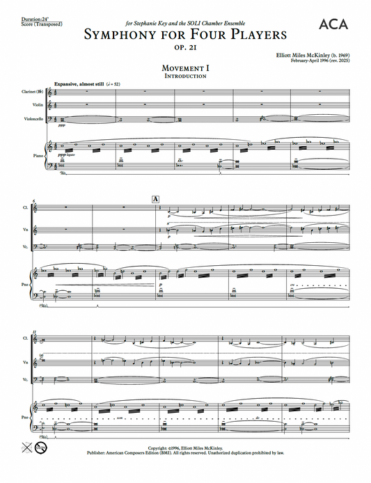 Symphony No. 1 for Four Players