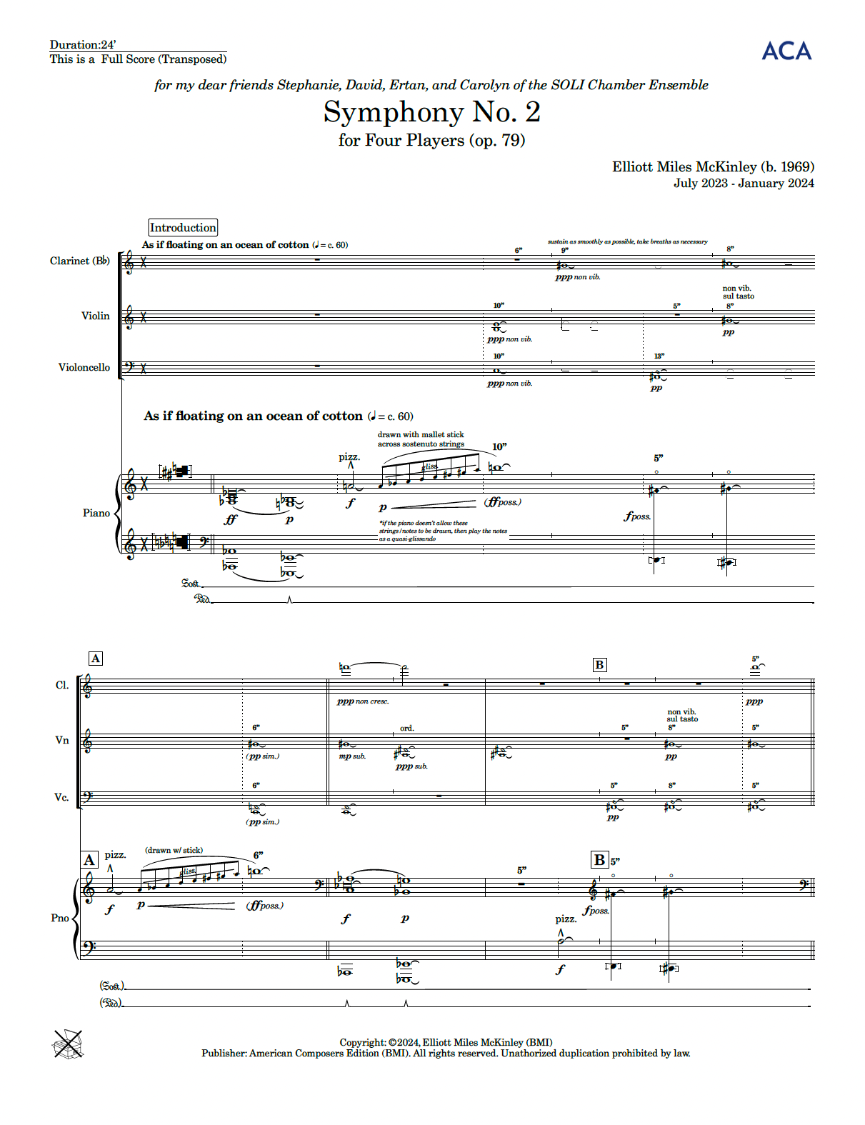 Symphony No. 2 for Four Players