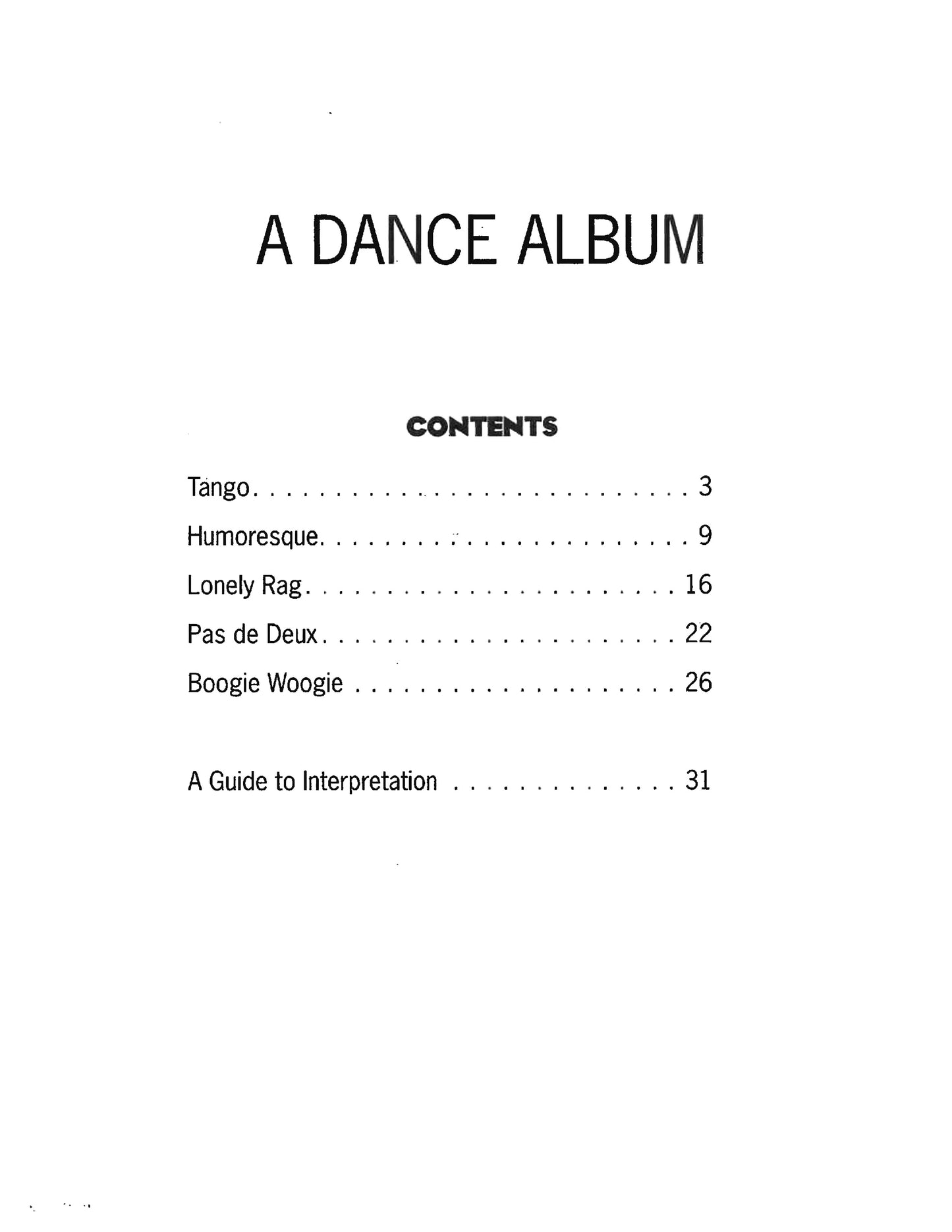 A Dance Album