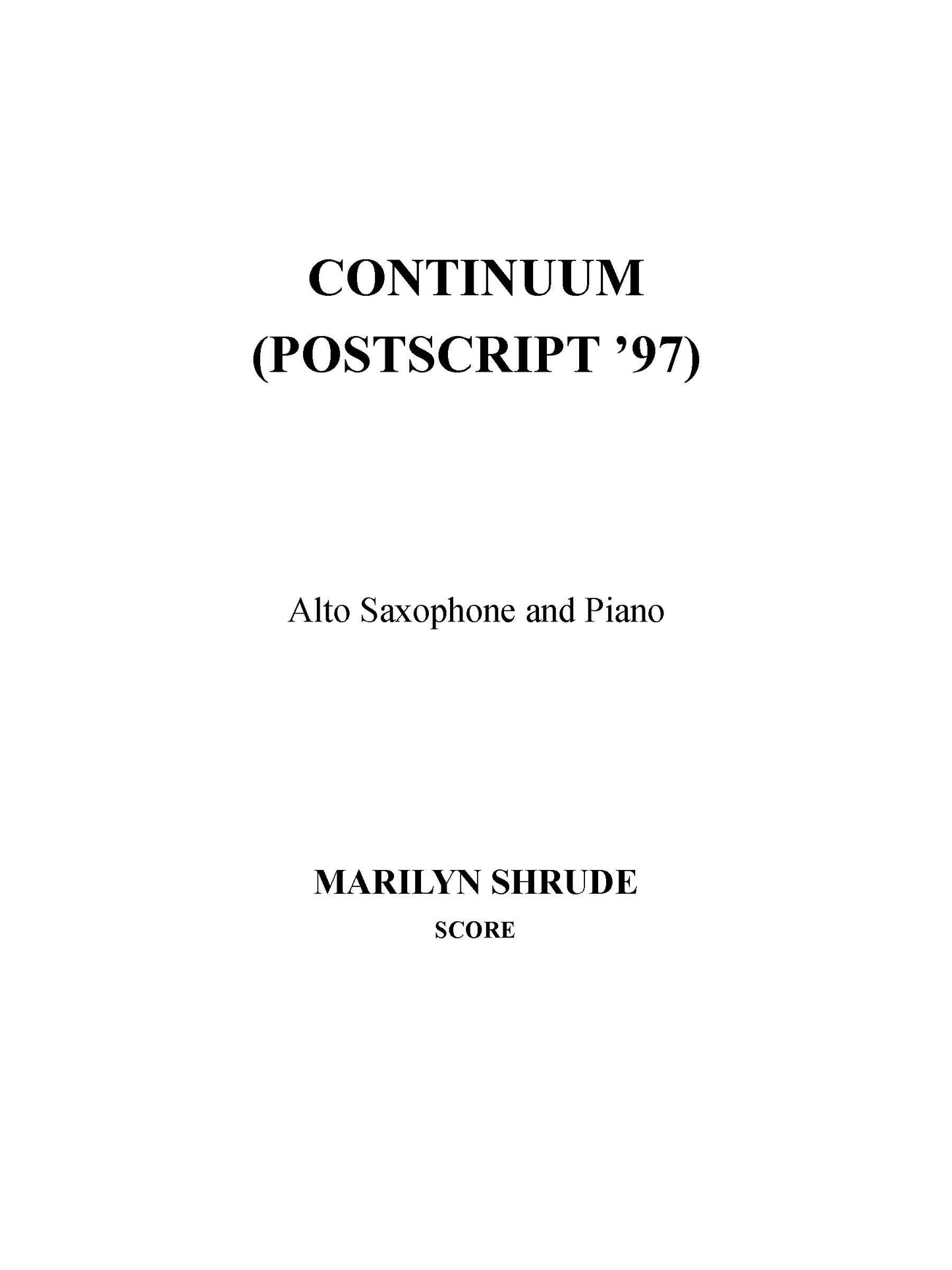 Continuum (Postscript '97)