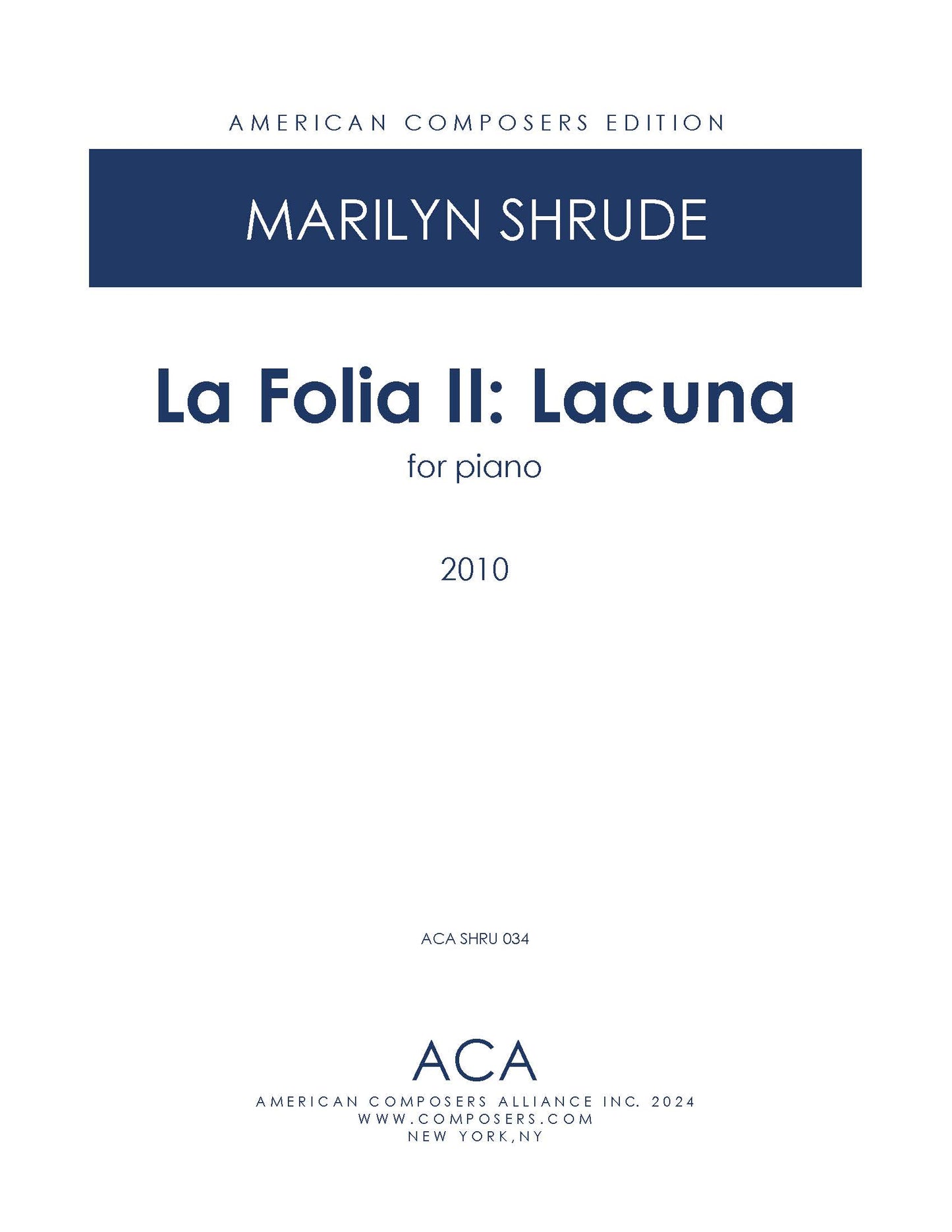 La Folia II: Lacuna