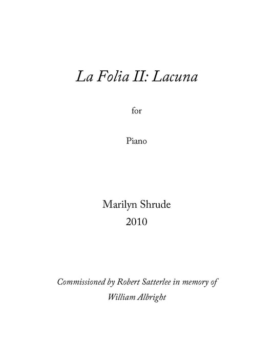 La Folia II: Lacuna