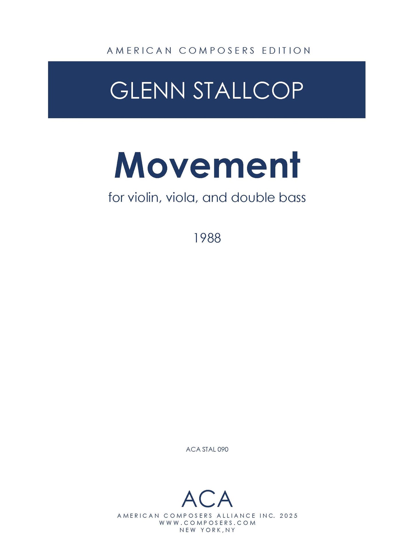 MOVEMENT FOR VIOLIN, VIOLA, & DOUBLE BASS