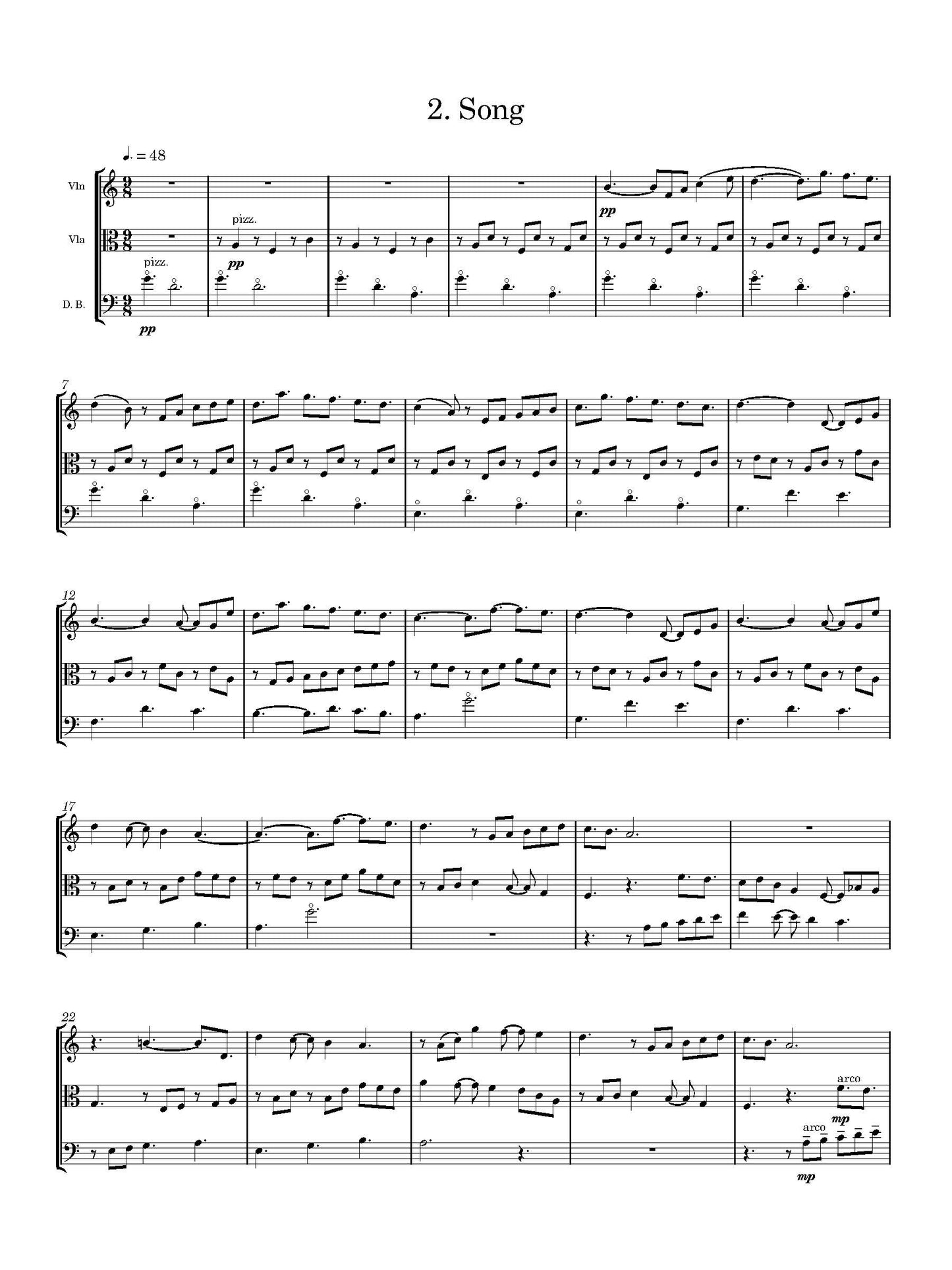 TRIO (1985) FOR VIOLIN, VIOLA, & DOUBLE BASS