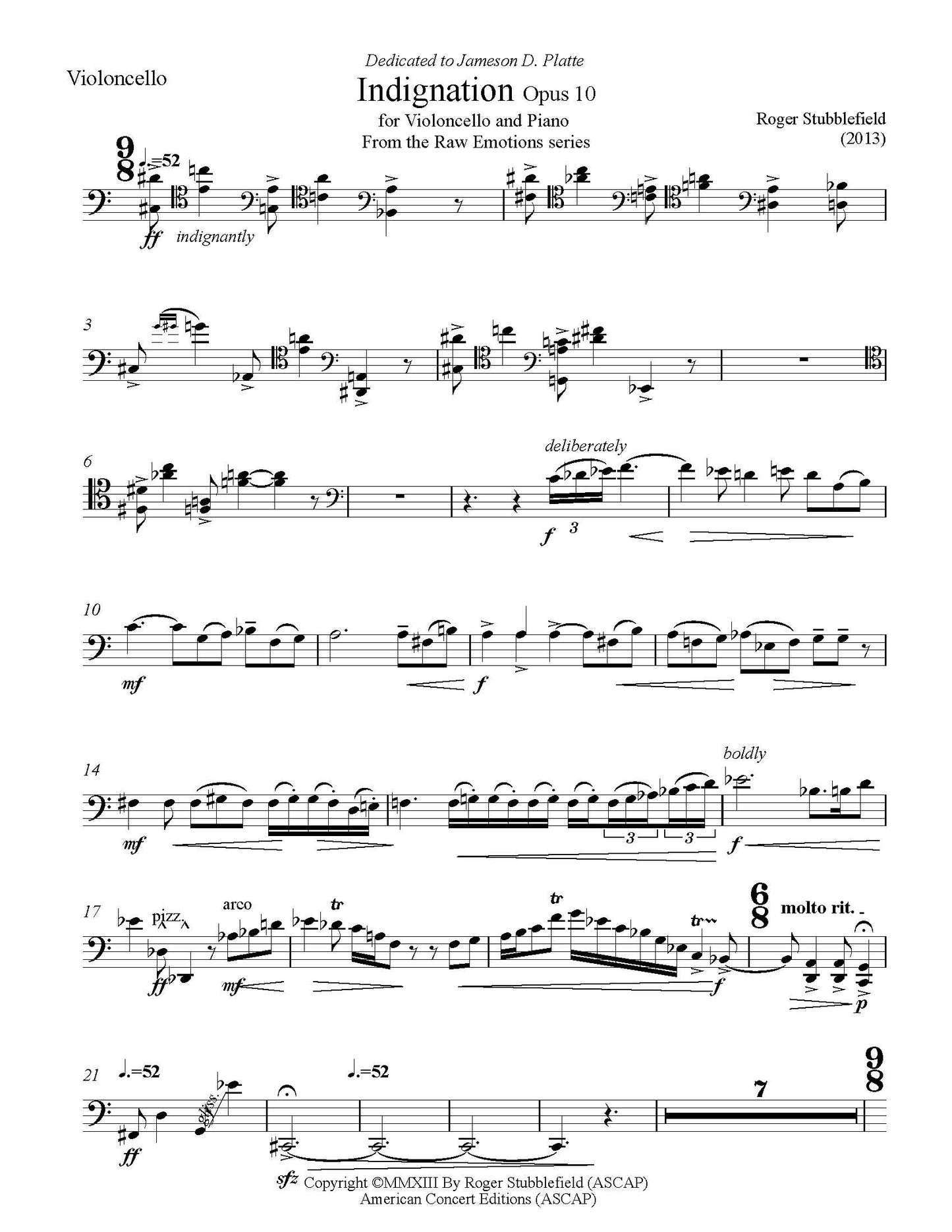 Indignation, Op. 10