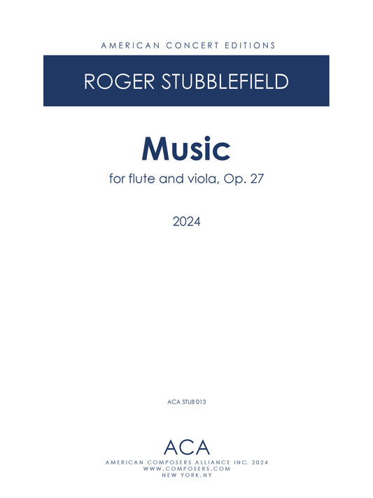 Music for Flute and Viola, Op. 27