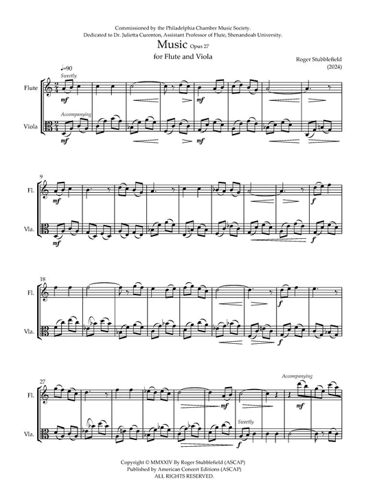 Music for Flute and Viola, Op. 27