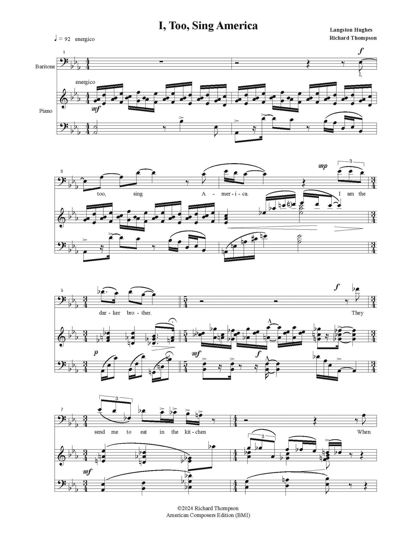 DREAM VARIATIONS (Baritone)