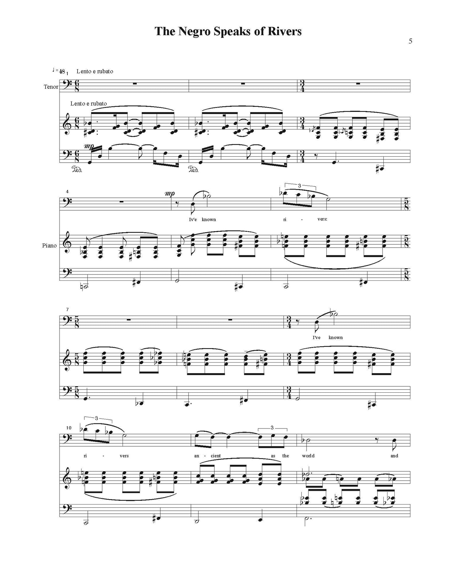 DREAM VARIATIONS (Baritone)